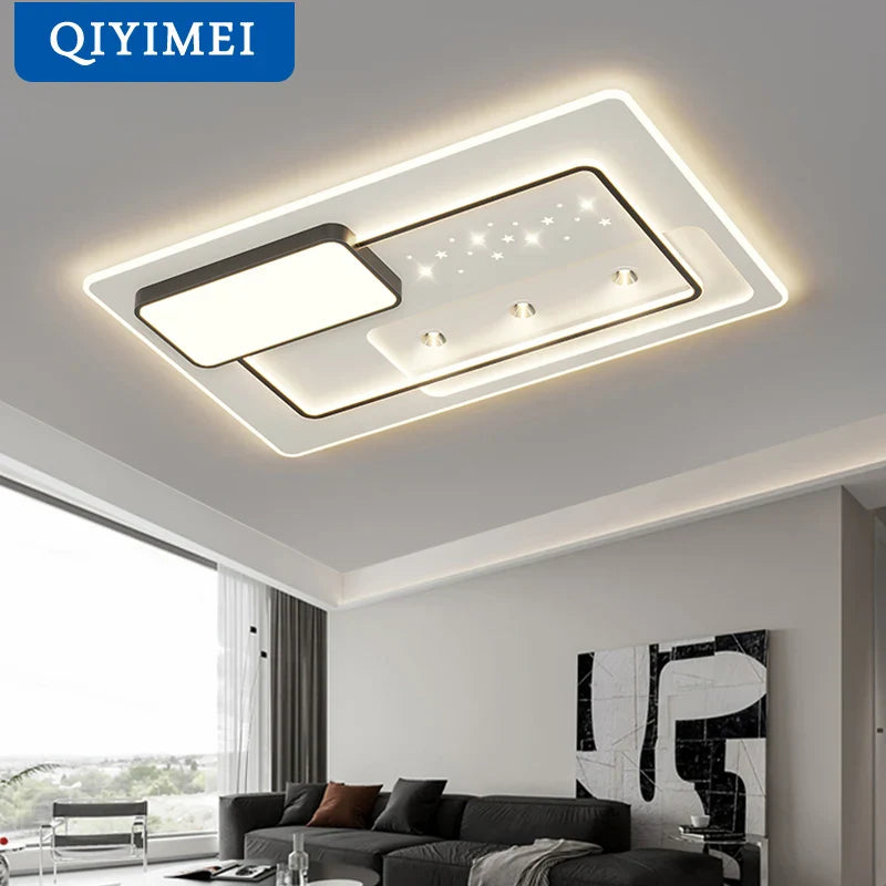 Afralia™ Modern LED Ceiling Chandelier for Living Room Home Lighting Decor