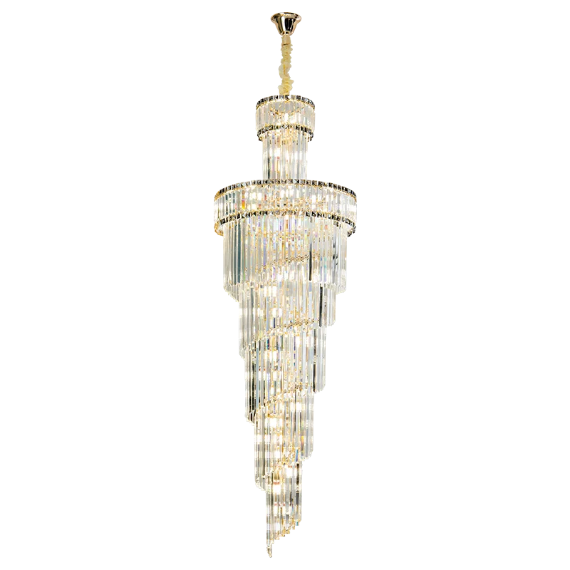 Afralia™ Crystal Spiral Chandelier Duplex for Modern Spaces