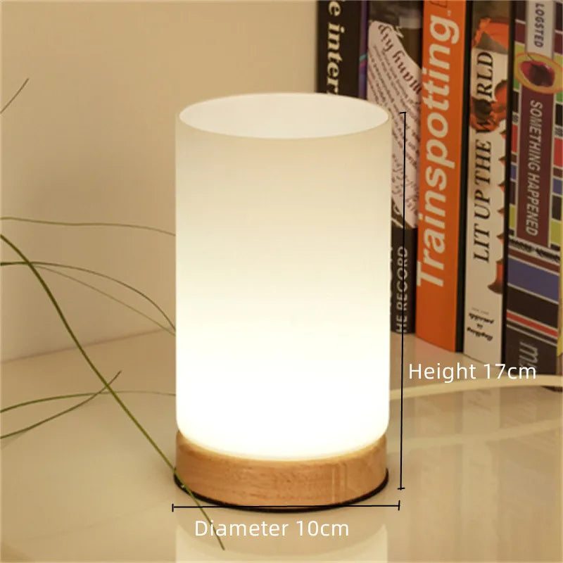 Afralia™ Wooden Bedside Lamp for Bedroom Nightstand - Small Desk light for Living Room