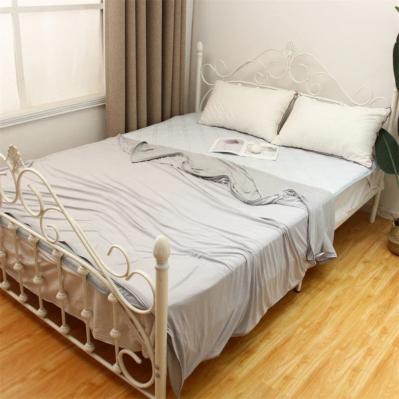 Afralia™ Cool Feel Summer Blanket: Smooth, Breathable, Double-Sided for Comfortable Sleep