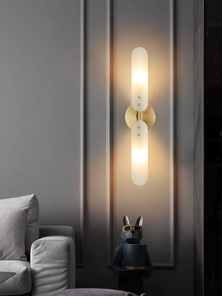 Afralia™ Copper Gold Black LED Wall Sconce Light for Corridor Bedroom Living Room