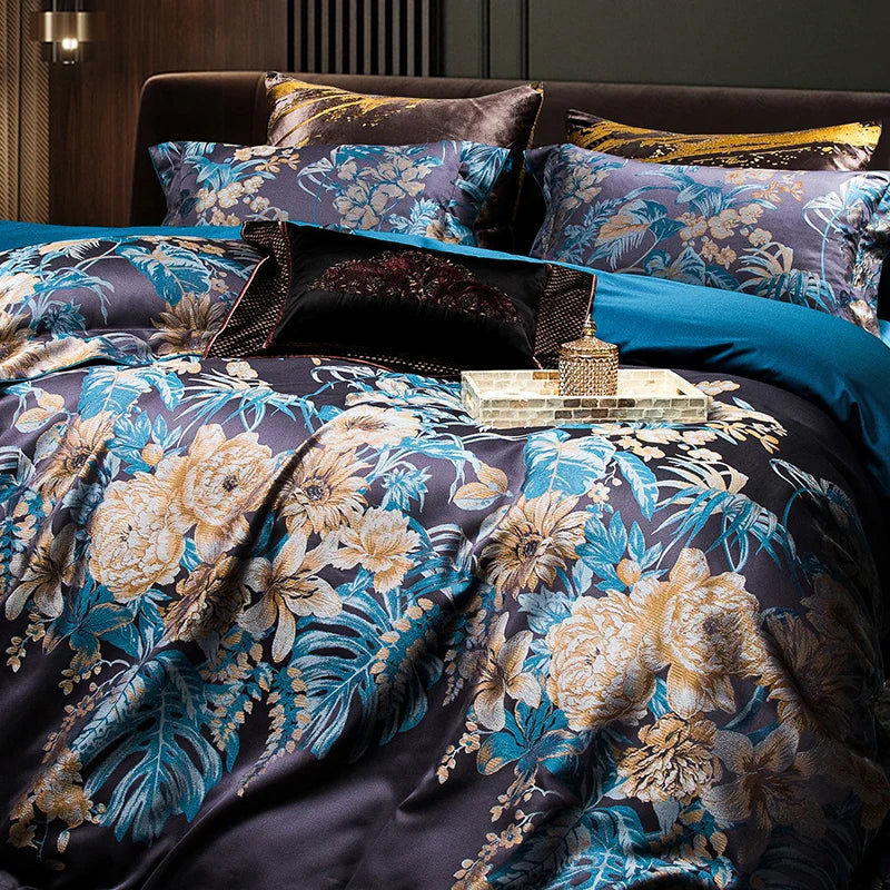 Afralia™ 1500TC Jacquard Egyptian Cotton Bedding Set for Queen King Linens