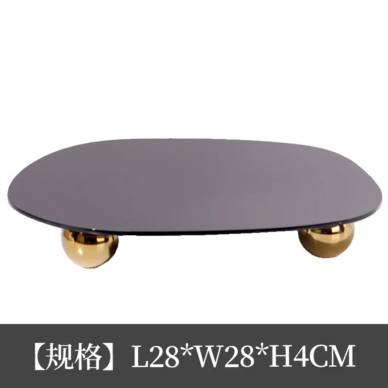 Afralia™ Round Ball High-Footed Jewelry Tray for Home Decor & Organization