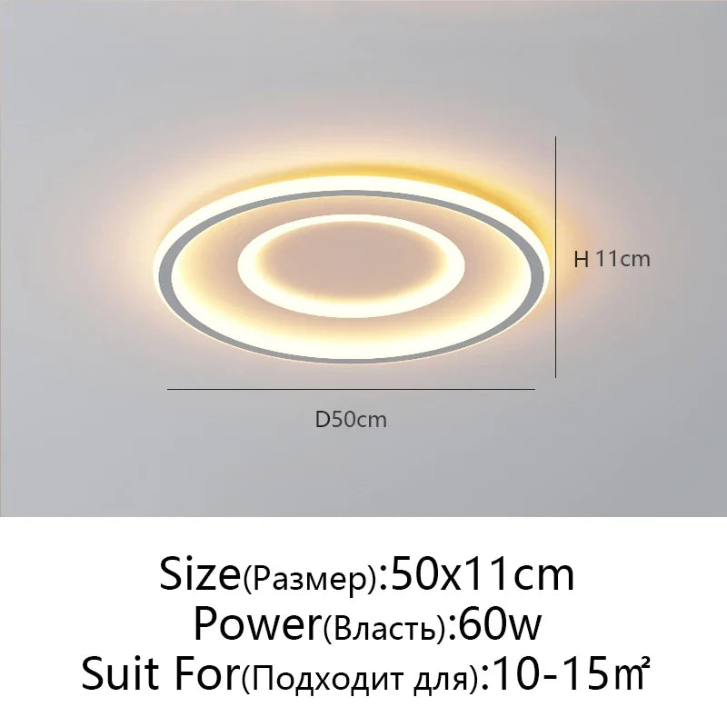 Afralia™ Modern Black & White LED Ceiling Chandelier for Home Decoration