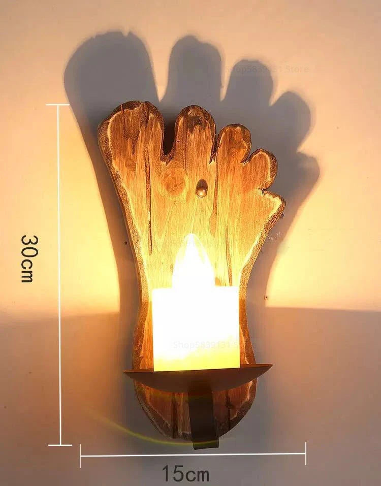 Afralia™ Wrought Iron Wood Wall Lamps - Retro LED Wall Lights for Home, Bar, Cafe & Living Room