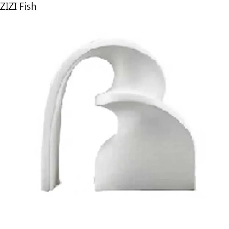 Afralia™ Silver Ribbon Abstract Sculpture Desk Ornament Spiral Twist Artwork Statue Aesthetics