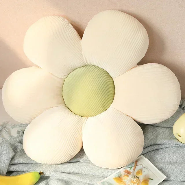 Flower Plush Throw Pillow Soft Plant Cartoon Chair Cushion Afralia™ Decorative Pillows