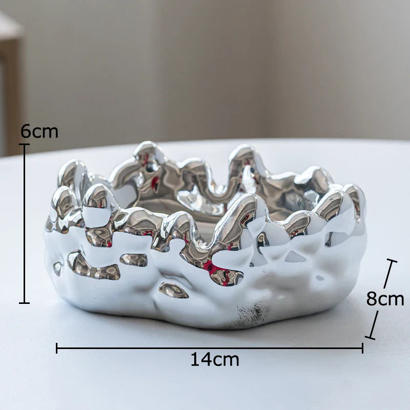 "Afralia™ Ceramic Bubble Clouds Ashtray for Home & Office Smoking Accessories"