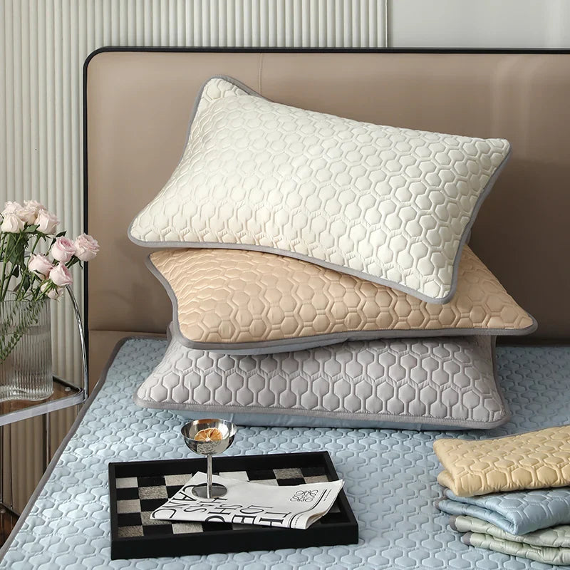 Afralia™ Ultra-Thick Latex Cooling Mat: High-Quality Lyocell Fabric, Cool Silk Feel, Summer Bed Mat