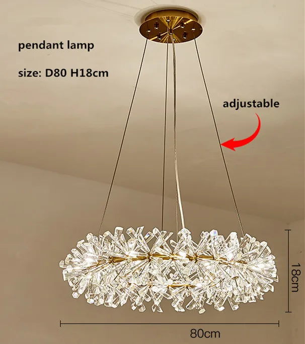 Afralia™ Luxury Crystal K9 Chandelier | Modern Nordic Living Dinning Room Bedroom Lighting