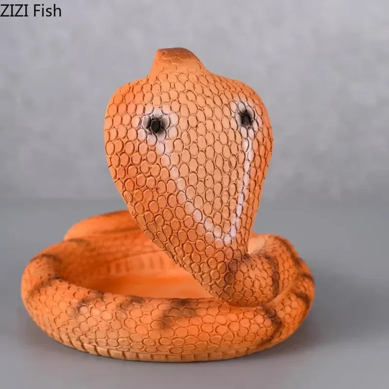 Afralia™ Cobra Ashtray Resin Crafts: Stylish Smoking Accessories for Home and Office