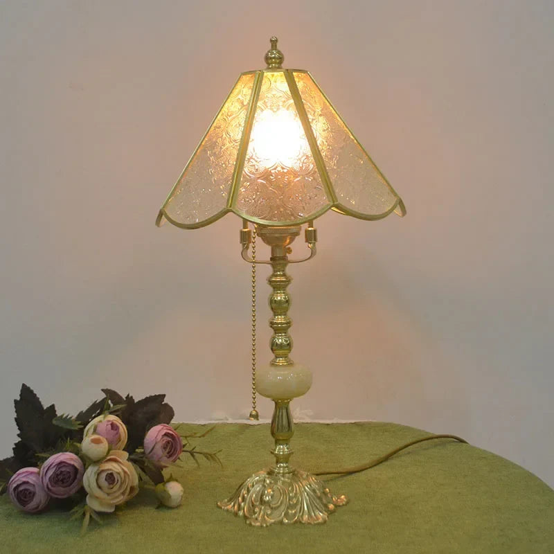 Afralia™ Brass Desk Lamp - French Retro Minimalist Light Luxury Bedroom Nostalgia