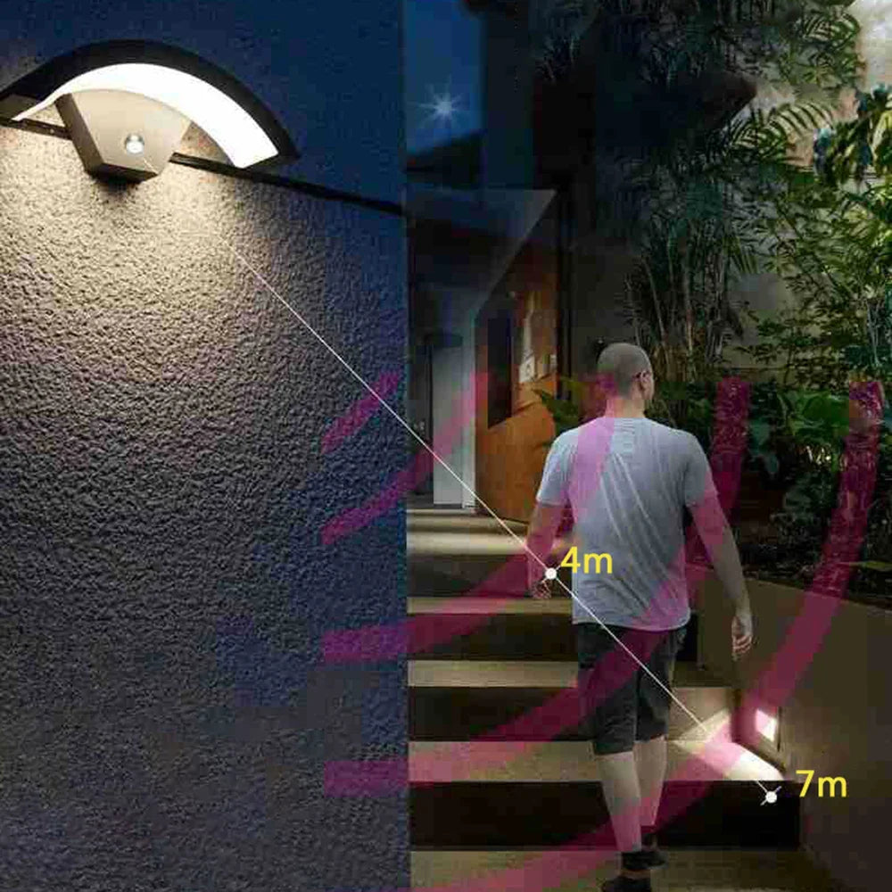 Afralia™ Motion Sensor LED Outdoor Wall Light - Waterproof IP65 Porch Garden Balcony Lamp