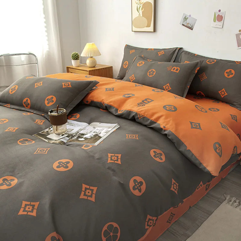 Afralia™ Lattice Plant Geometric Pattern Bedding Set with Sheet Pillows