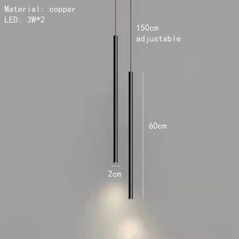 Afralia™ Copper Pendant Lights: Minimalist Hanging Lamp for Living Room, Bedroom, Kitchen - Adjustable Wire - 4000K