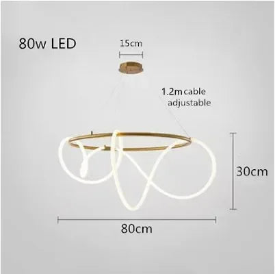 Afralia™ Flexible Long Hose LED Chandelier for Kitchen, Dining Room, Bar - Modern Design