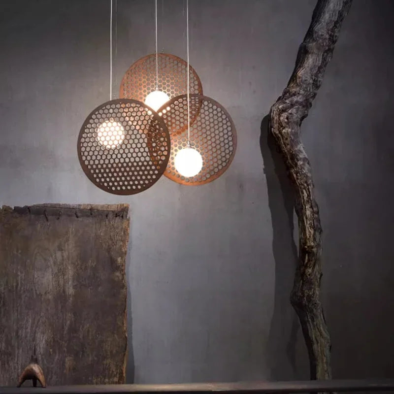 Afralia™ Modern LED Wooden Pendant Lights for Kitchen Office Bedroom Dining Room