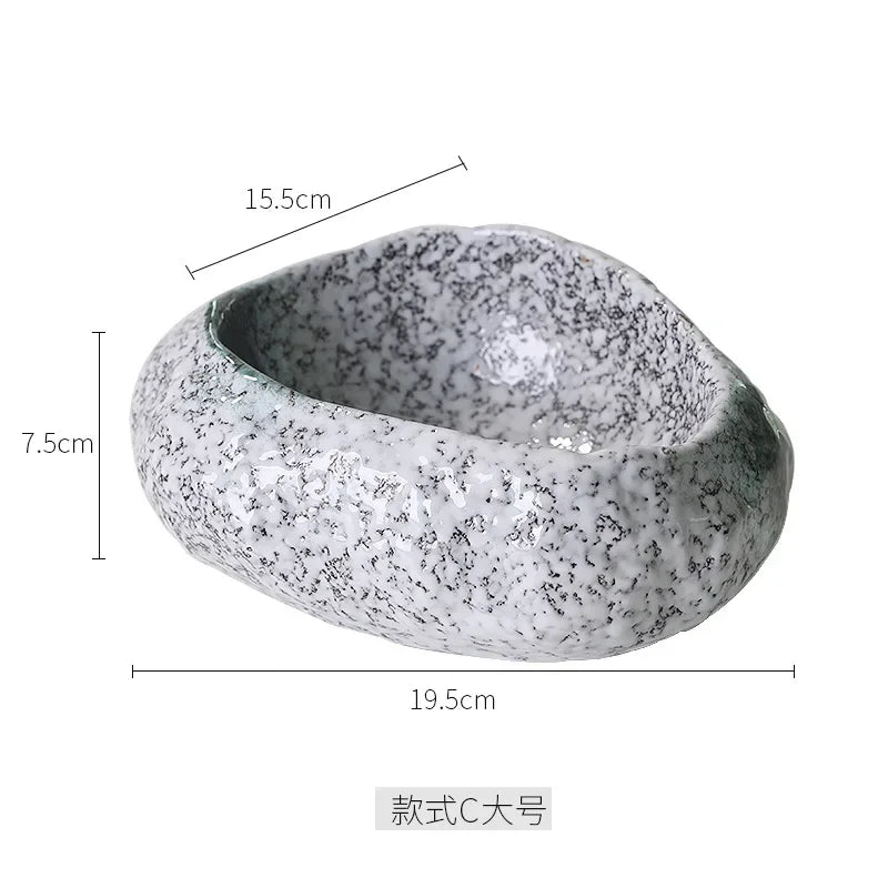 Afralia™ Ceramic Dessert Sashimi Ice Cream Snack Sushi Plate Dinner Serving Fruit Tray