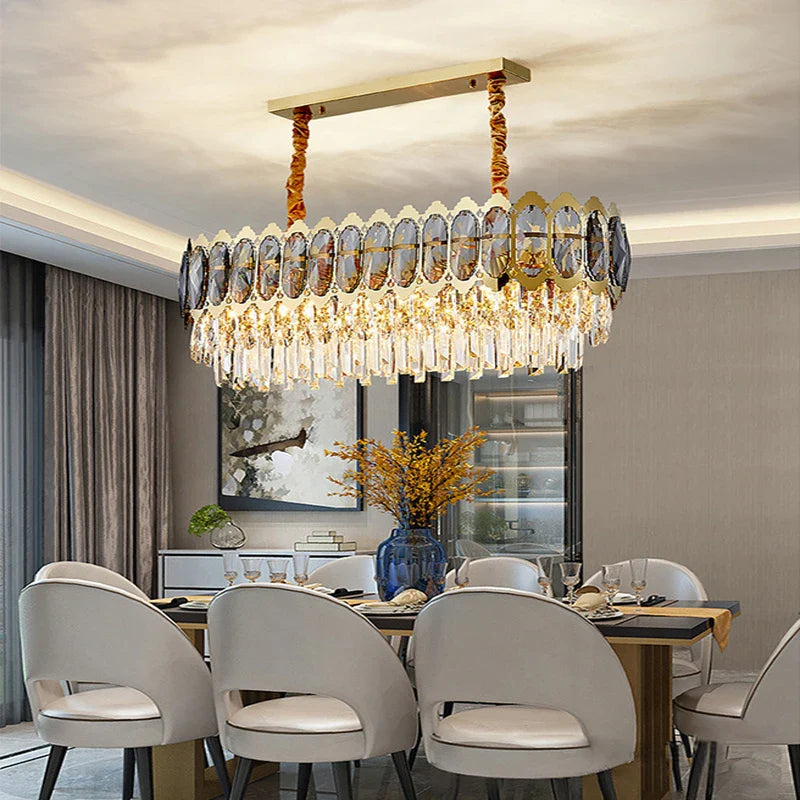 Afralia™ Crystal Ceiling Chandelier for Modern Living Room Decor