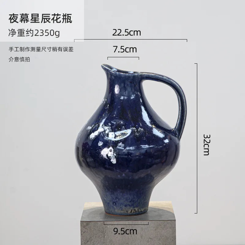 Afralia™ Ceramic Graffiti Vase Handcrafted Porcelain Floral Arrangement Home Decor