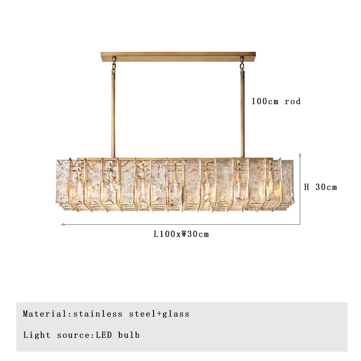 Afralia™ Classic Gold Glass Chandelier Fixture for Living Room & Dining Table