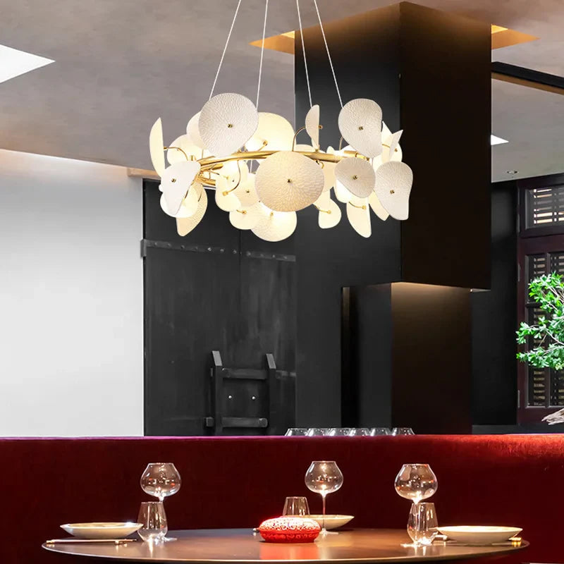 Afralia™ Luxury Ceramics Pendant Ceiling Chandelier LED Dining Table Light