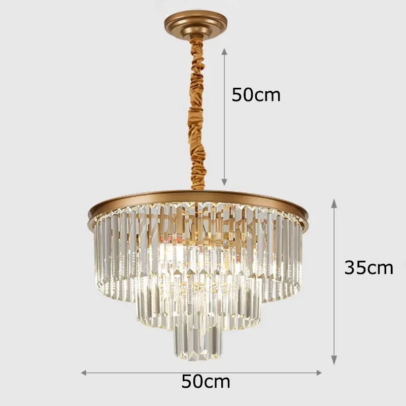 Afralia™ Crystal Chandelier Stair Pendant Light Interior Lighting for Modern Home Decor