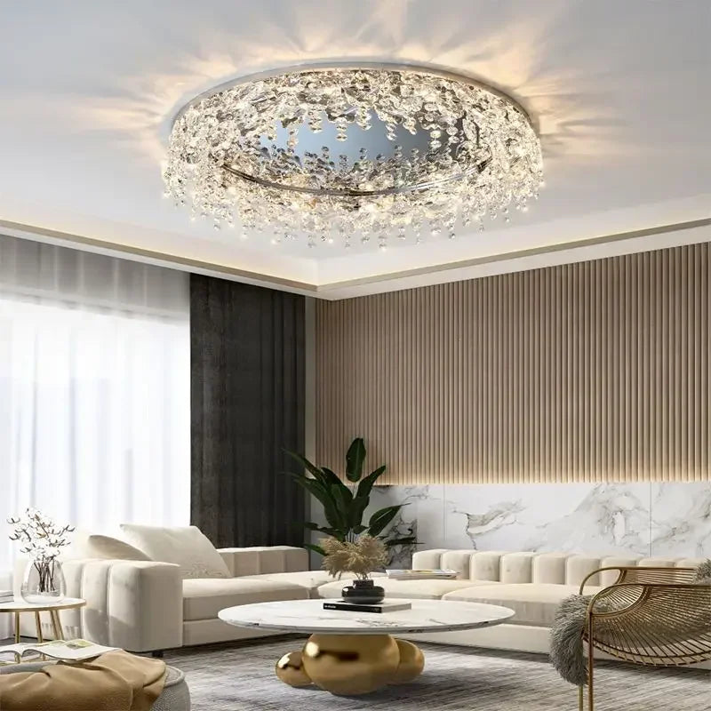 Afralia™ Crystal Kitchen Ceiling Lights: Luxury Diamond Ceiling Lamp for Home Decor