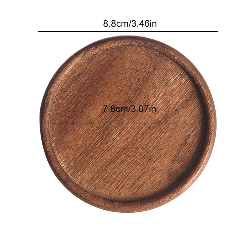 Afralia™ Walnut Wood Coaster Tea Coffee Cup Mat Set