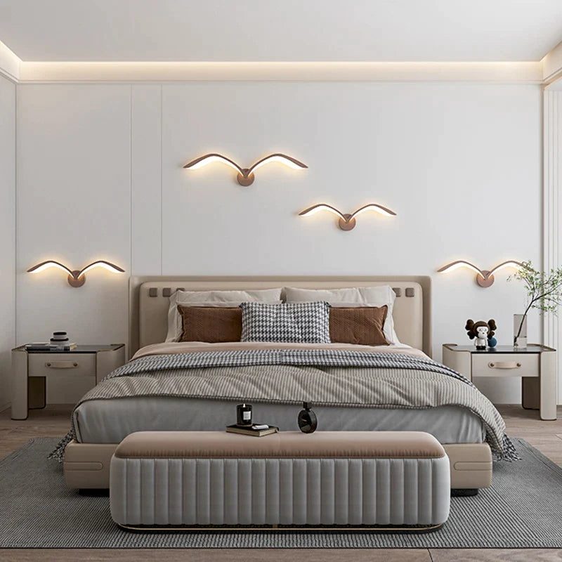 Afralia™ Seagull Wall Lamp | Luxury Bedroom & Living Room Decor