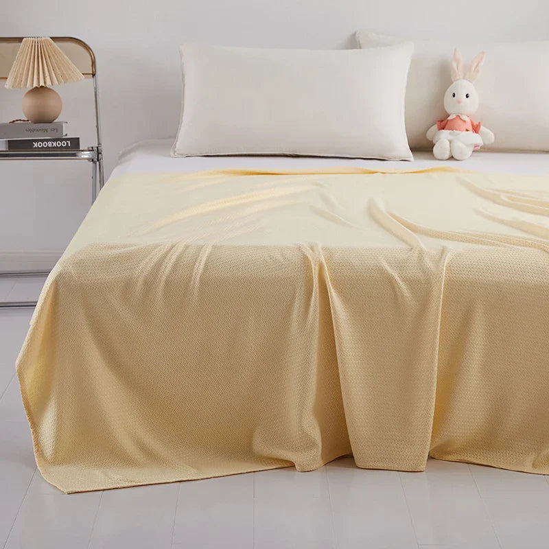 Afralia™ Bamboo Fiber Summer Quilt - Lightweight & Breathable Diamond Grid Blanket