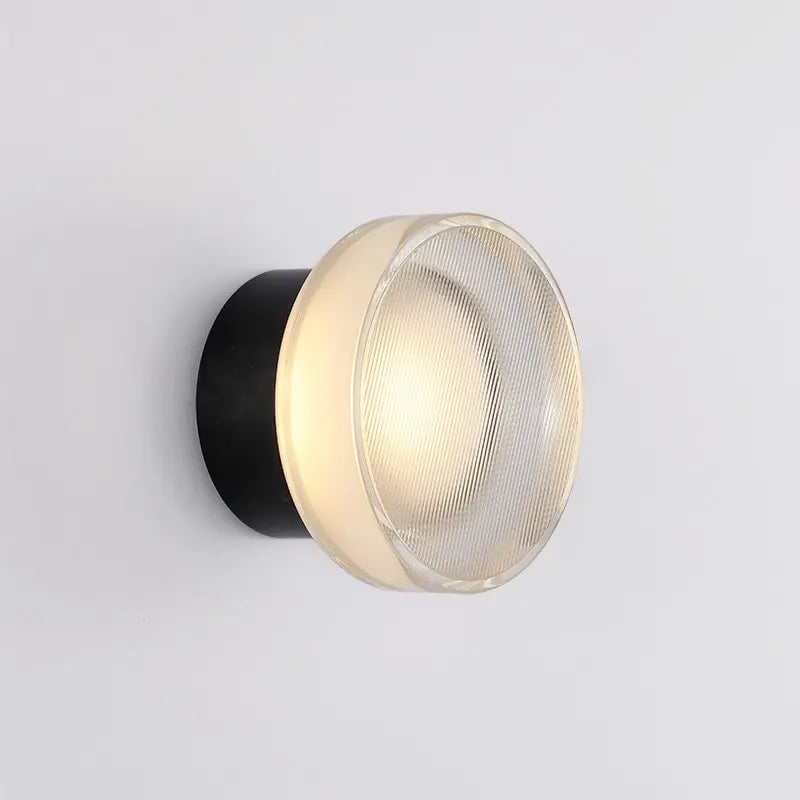 Afralia™ Elegant Glass LED Wall Sconce for Luxury Lighting in Bedroom and Aisle