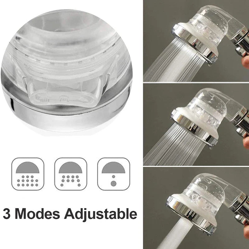 Afralia™ Spa Shower Head | 3 Modes, High Pressure, Water Saving, Replacement Beads