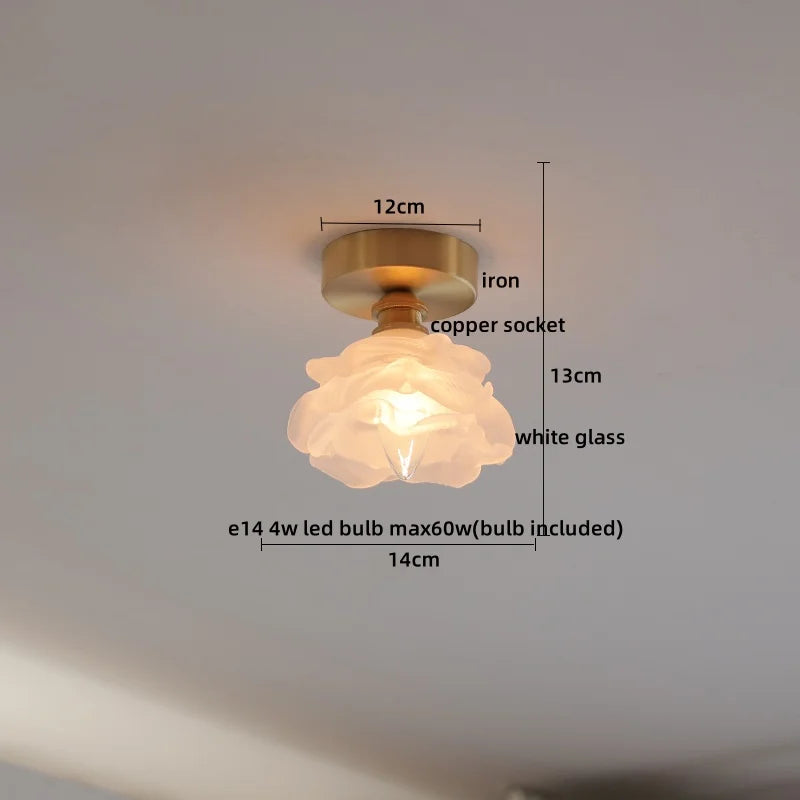 Afralia™ Glass LED Ceiling Light for Corridor Balcony Modern Indoor Lighting