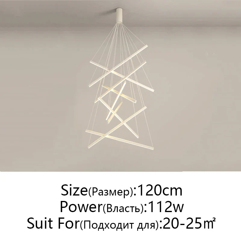 Afralia™ LED Chandelier: Modern Luster Lighting for Stair Hall Bedroom Room Duplex Building