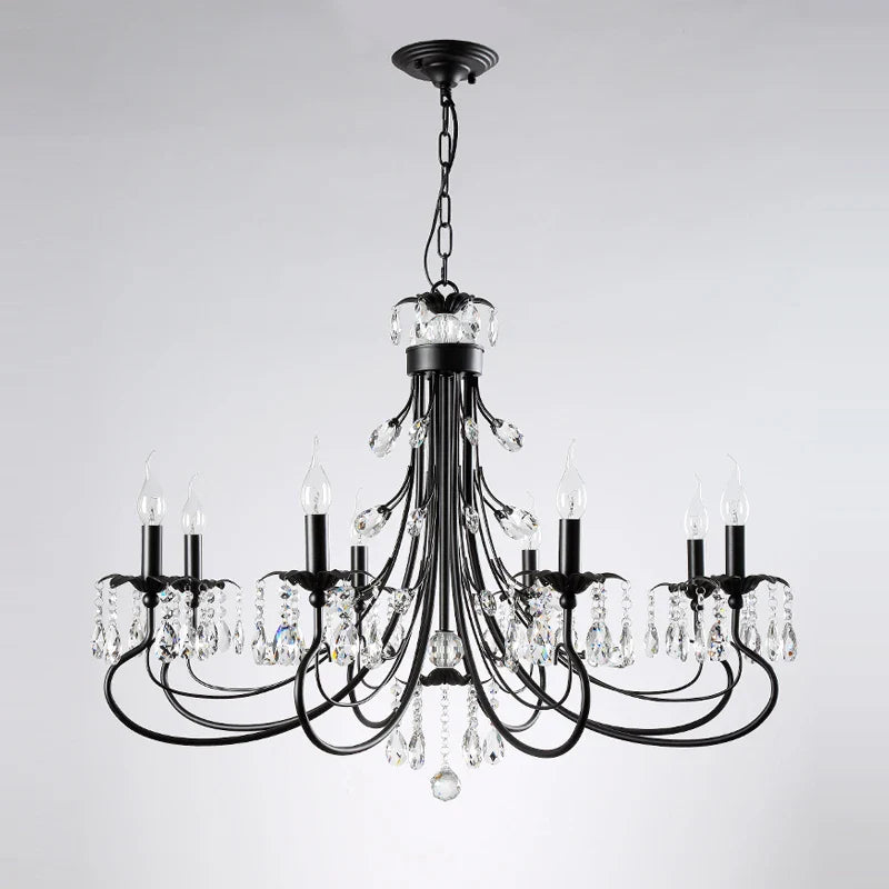 Afralia™ Nordic Crystal Flower LED Chandelier - Luxury Minimalist Retro Light Fixtures