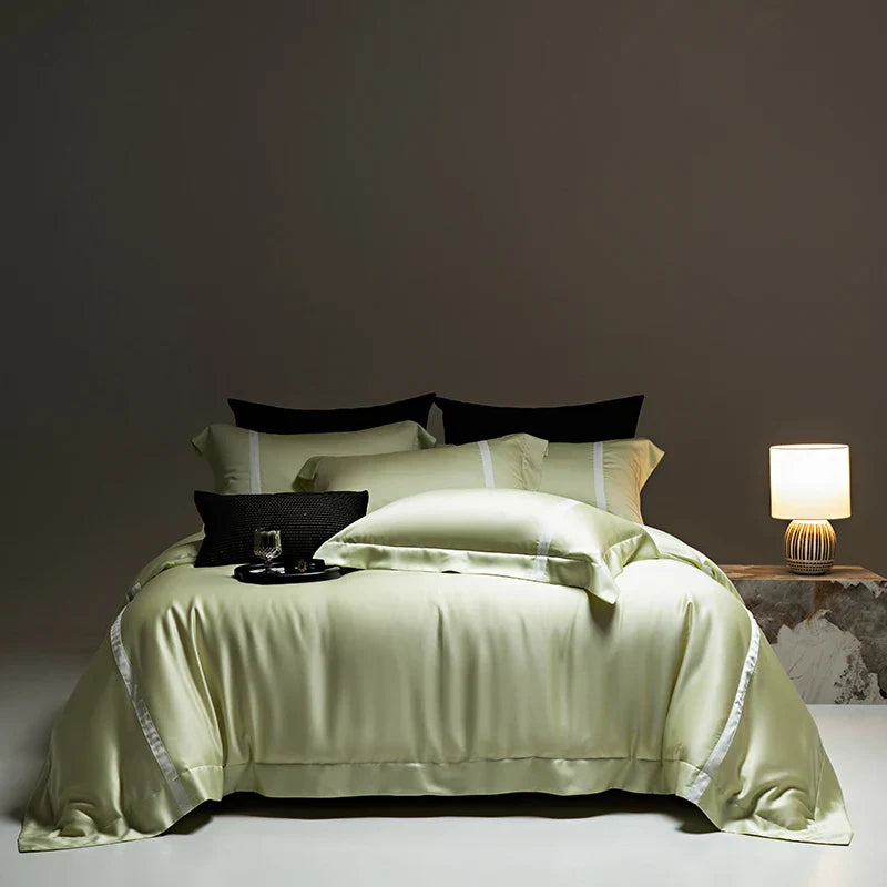 Afralia™ Luxury Eucalyptus Lyocell Bedding Set: Duvet Cover, Bed Sheet, Pillowcases