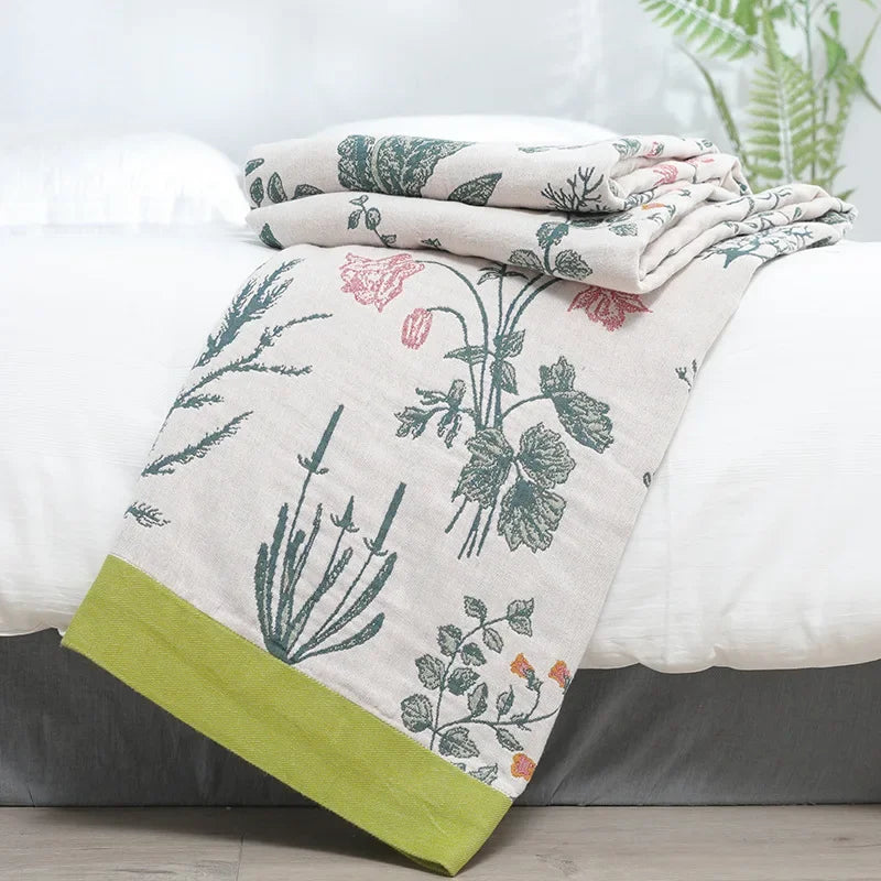 Afralia™ Cotton Leisure Blanket: Luxury Soft Blanket for Summer, Single/Double Bedspread, Sofa Towel - Nordic Home Decor