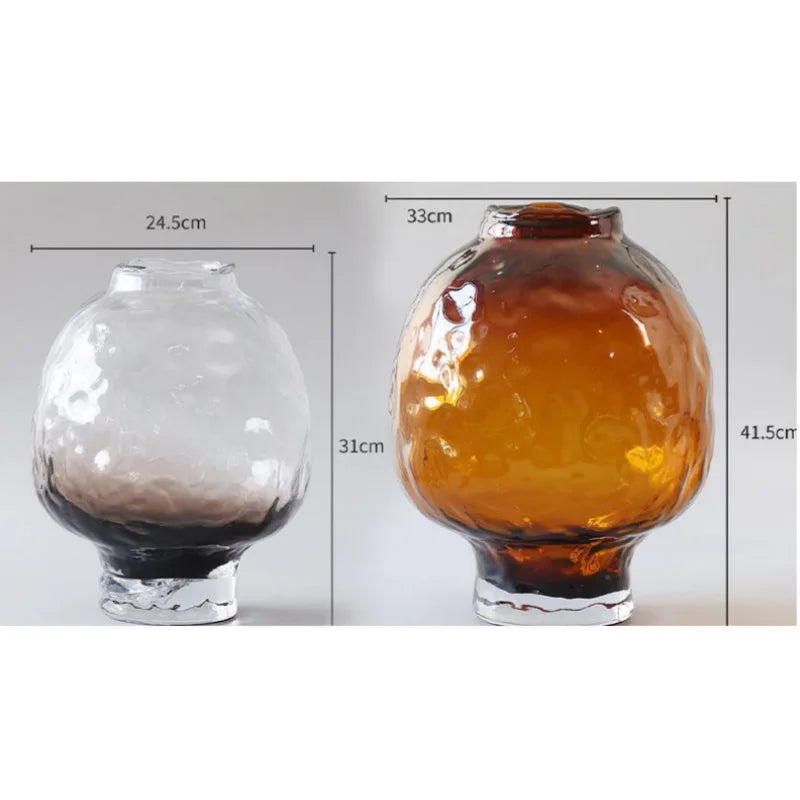 "Afralia™ Gradient Glass Vase for Flower Arrangement and Home Decoration"