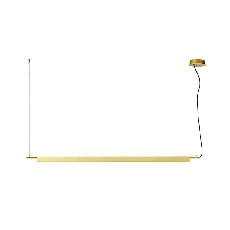 Afralia™ Scandinavian Linear LED Pendant Lamp for Living Room Office Restaurant Dining Table