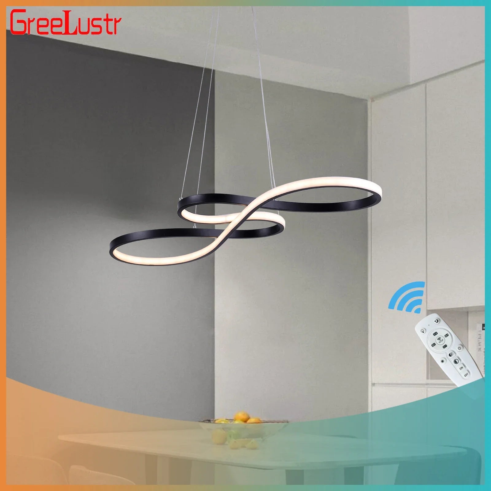 Afralia™ Acrylic Chandelier LED Ceiling Light Minimalist Design for Dining Room