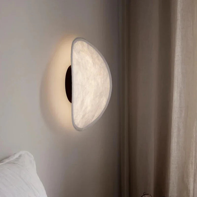 Afralia™ Silk Wall Light: Modern LED Tense Wall Lamp for Living Room Bedroom Hallway