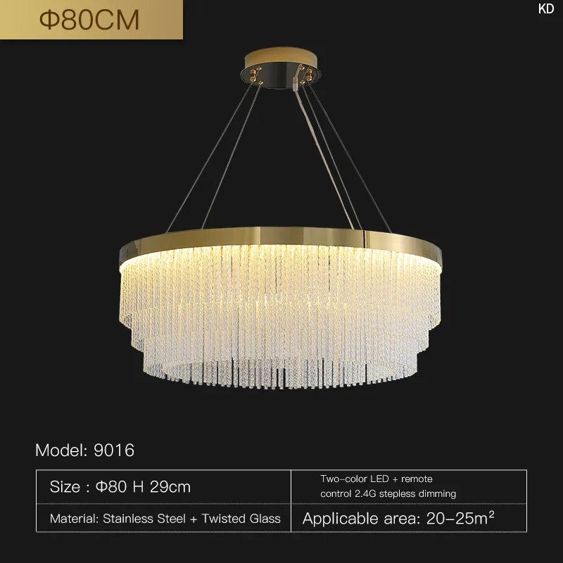 Afralia™ Crystal Pendant Light - Luxury Nordic Lamp for Home and Restaurant