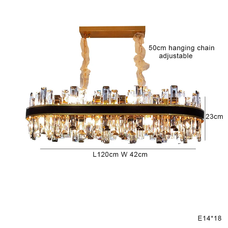 Afralia™ Crystal Leather Chandelier | Modern LED Lustres for Living Room & Dining Room