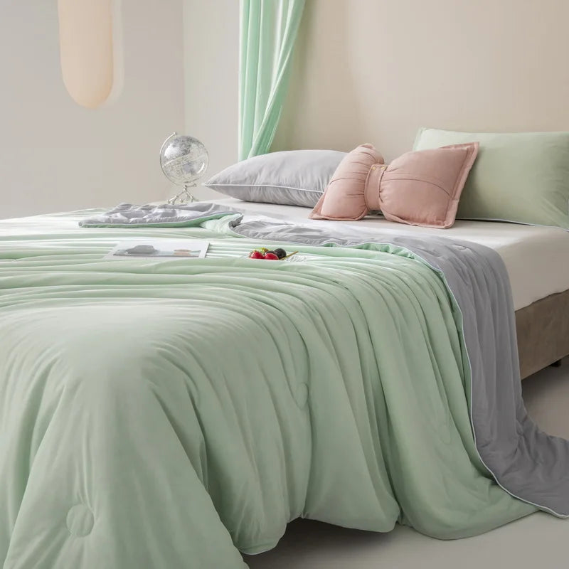 Afralia™ Premium Ice Cream Summer Quilt: High-End Cool Fiber, Soft & Breathable Quilted Blanket