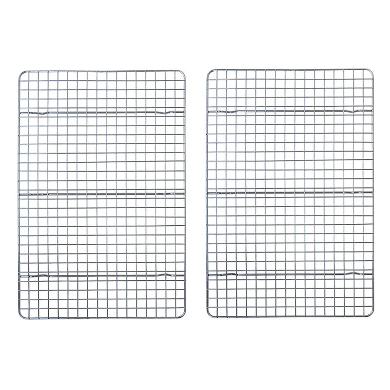 Afralia™ Stainless Steel Baking Tray with Removable Cake Grid Cooling Rack