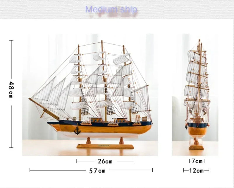 Wooden Sailing Ship Ornaments Famous Sailing Ships Artwork Souvenirs for Home Office Afralia™