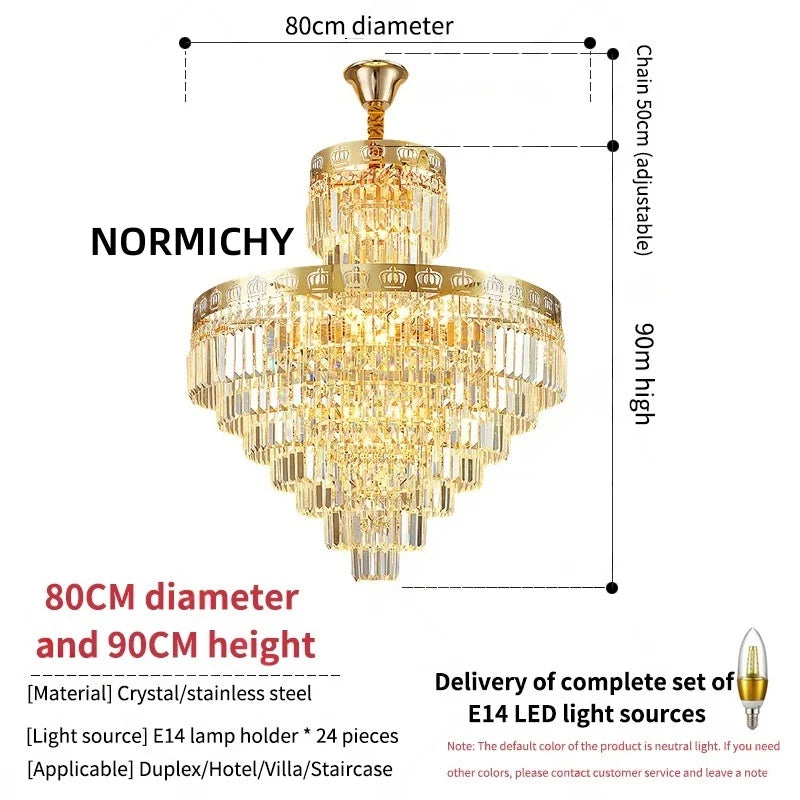 Afralia™ Crystal Spiral Staircase Chandelier: Modern, Simple, Luxury LED Living Room Light