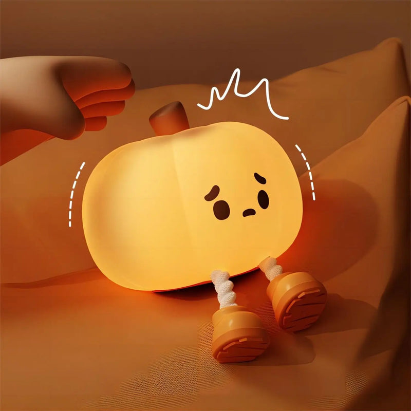 Afralia™ Pumpkin Night Lights: Dimmable Silicone Lamp for Kids, Baby.