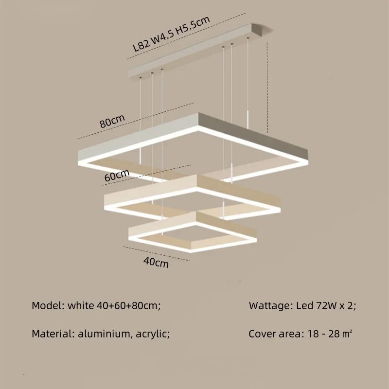 Afralia™ Modern Straight Pendant LED Light - Minimalist Painted Aluminium Chandelier